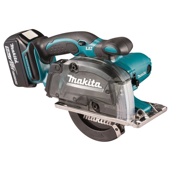 Циркуляр за метал 18V, Makita, DCS552RTJ, 135mm, 2x5.0Ah, мента, черен