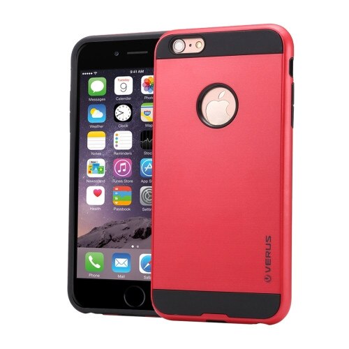 Husa protectie VERUS Brushed iPhone 6 Plus si iPhone 6S Plus, Rosu