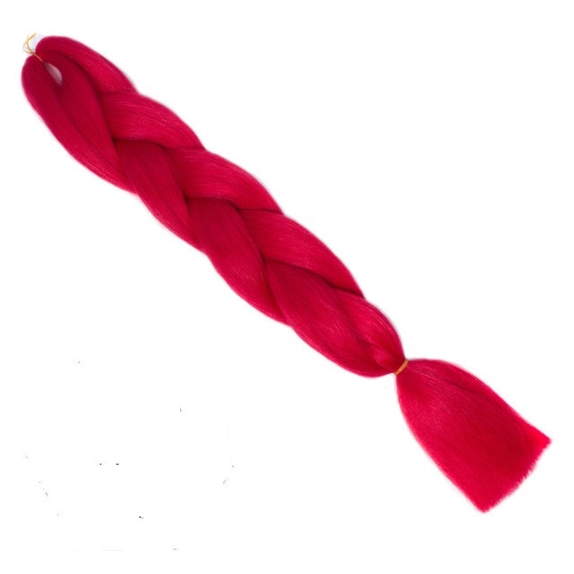 Extensie colorata de par pentru impletituri rosu aprins 100 g (par sintetic)