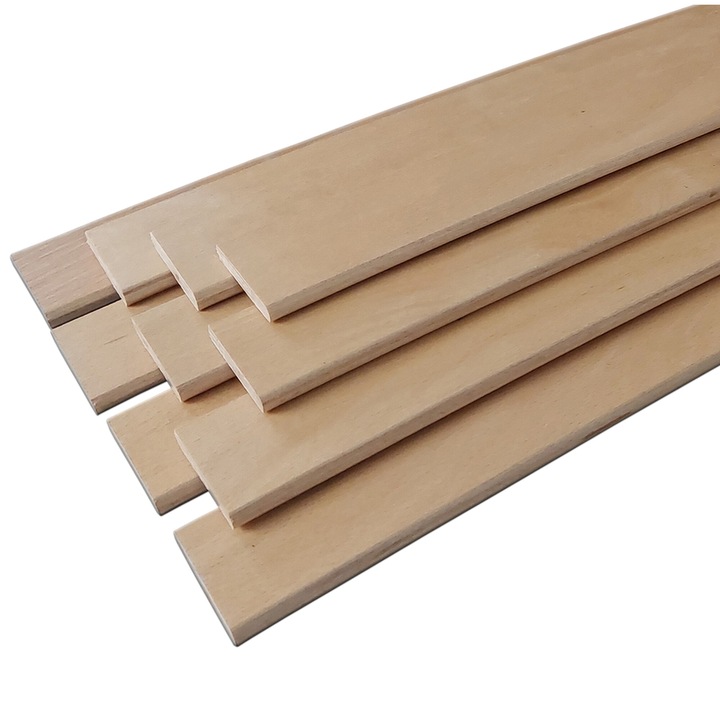 Set 10 fasi de fag, LENDO, 595x53x8mm, pentru pat 60cm, lemn de fag