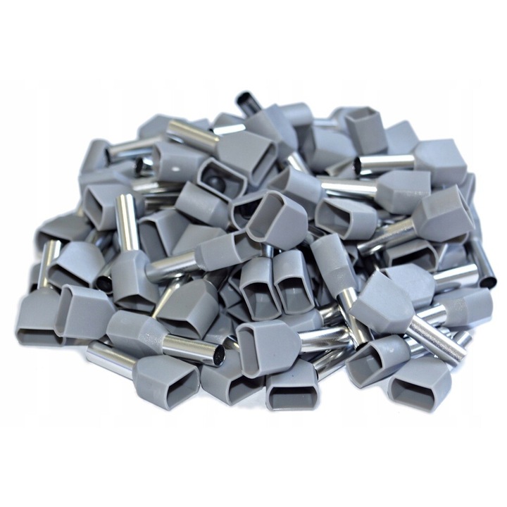 Conectori izolati 4,00 mm2, 12mm, 100 bucati, ADELID, gri