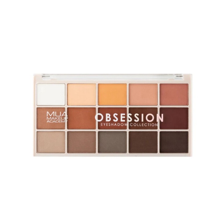 Fard de pleoape, MUA, paleta 15 nuante, tonuri nude, 12g