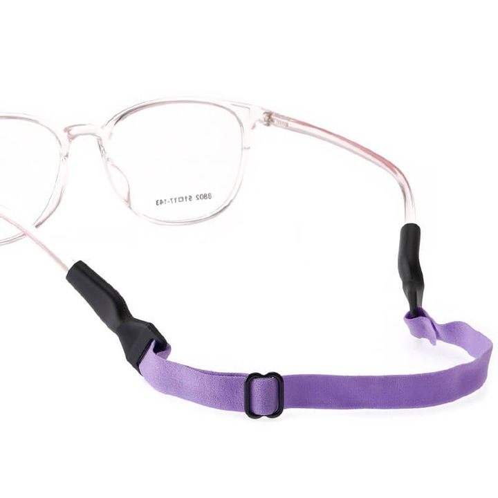 Snur pentru ochelari, Stylion, reglabil, antiderapant, violet, 20x32cm