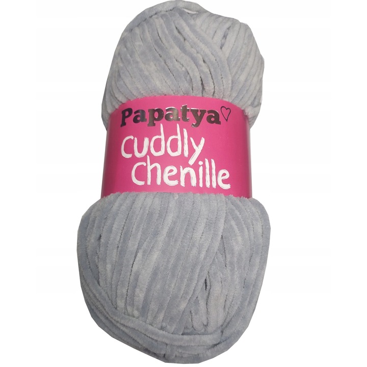 Garnitur Papatya Cuddly Chenille, 100g, 120mb, szürke