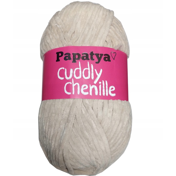 Tűzálló textil Papatya Cuddly Chenille, 100% mikropoliészter, 120mb, bézs