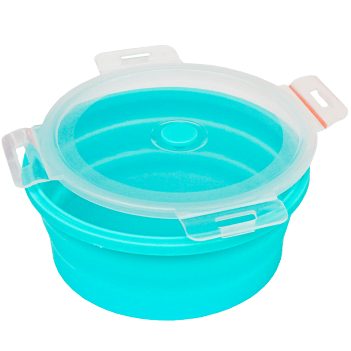 Caserola rotunda din silicon, Adison, cu capac, 1200 ml