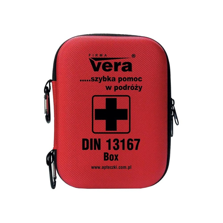 Trusa sanitara de calatorie VERA, 5 ani valabilitate, 140x180x60mm, conform normei DIN 13167