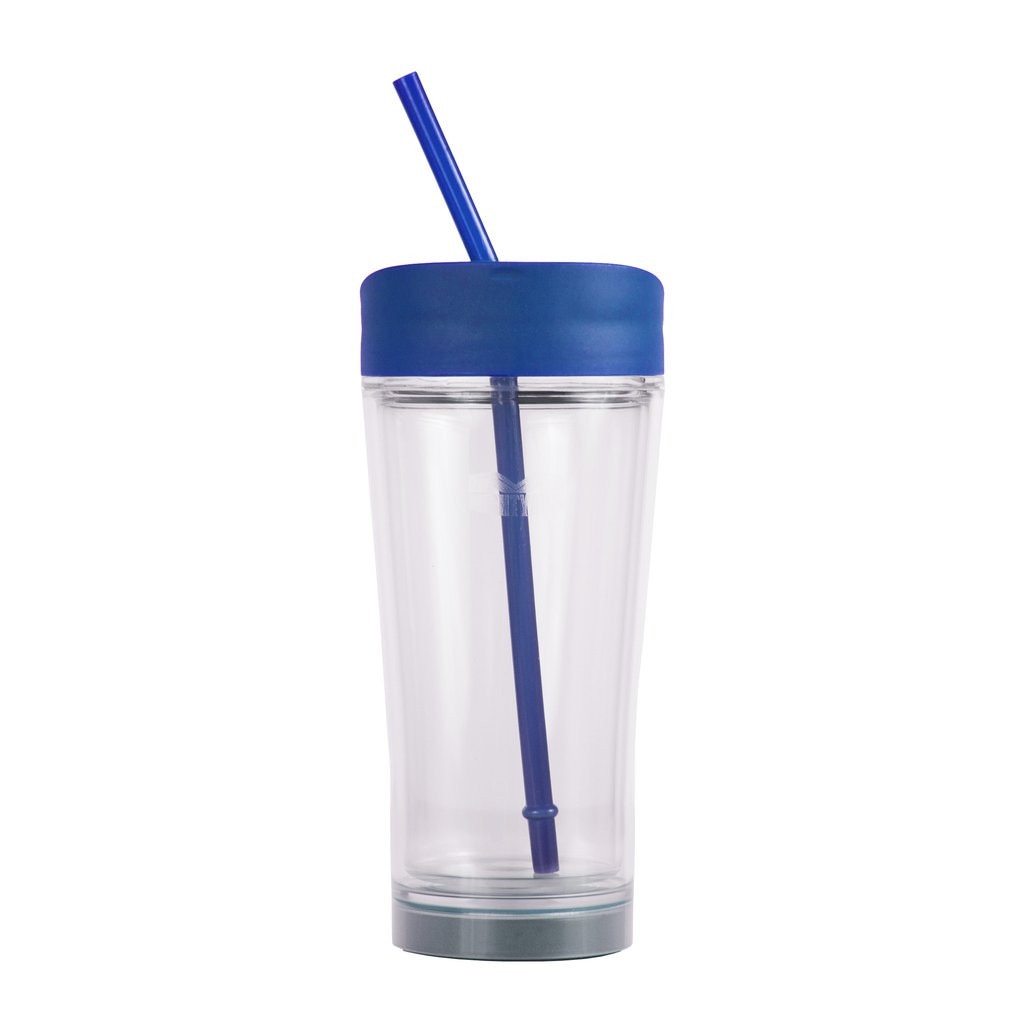 Pahar transparent Mighty Mug Ice Albastru 600 ml