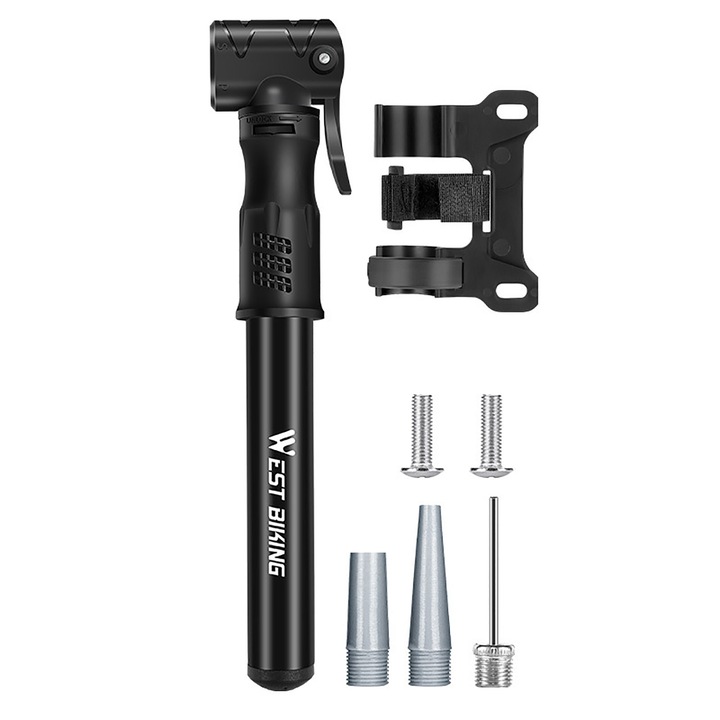 Мини велосипедна помпа, Stnqtsrv, 80-100 PSI, двоен дизайн, 22.5x4.3 см, преносима, За надуваеми матраци, играчки за басейн