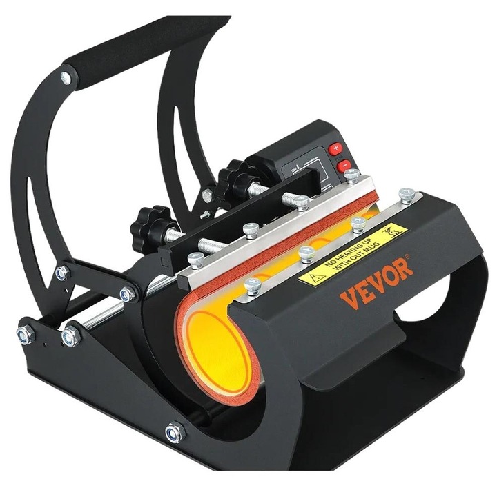 Термопреса, LCD дисплей, 32x34x24 см, черен