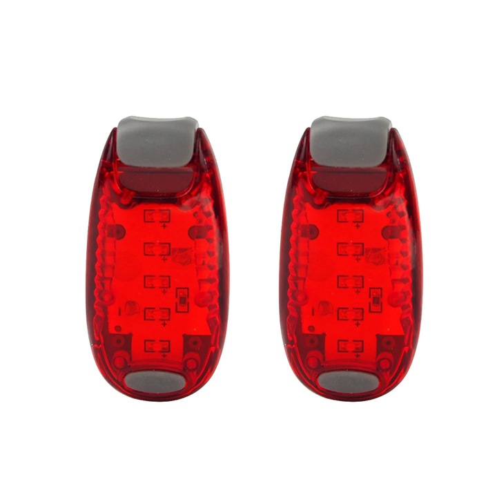 Lumina de Siguranta LED, set de 2 bucati, 5 LED-uri, moduri multiple de iluminare, design subtire