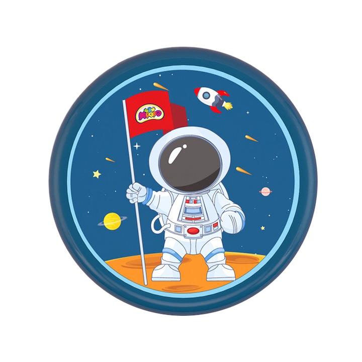 Disc zburator pentru copii, design astronaut, jucarie interactiva, multicolor, pentru baieti