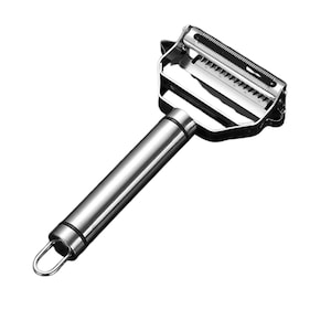 Cutit de curatat legume si fructe din otel inoxidabil, design 3 in 1, taiere, feliere, planare, usor de curatat, cutit durabil