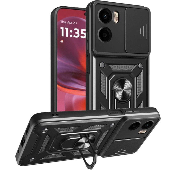 Tok, Tech-Protect Camshield Pro kompatibilis Motorola Moto G05 / E15, Fekete
