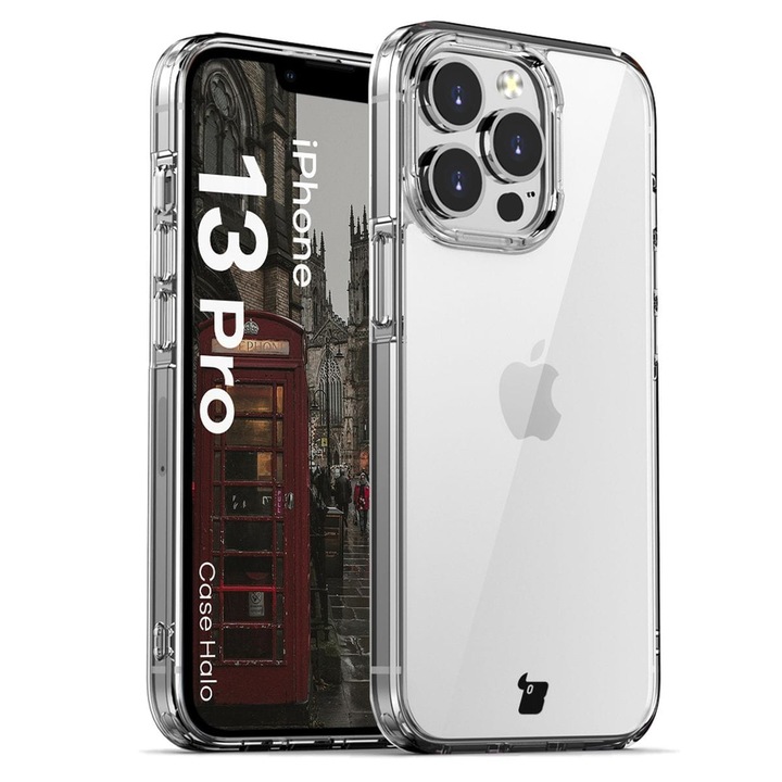 Калъф, Bizon Case Halo за iPhone 13 Pro, Прозрачен
