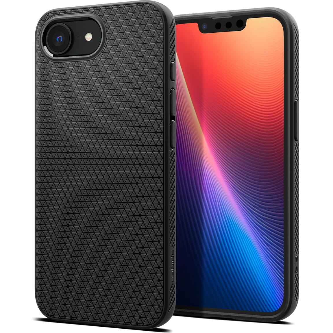 Husa telefon, Spigen, Pentru iPhone 16e, Negru, Liquid Air, Plastic