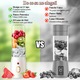 Blender portabil multifunctional cu 10 lame, 21000RPM, 2 cupe (450ml si 150ml), design usor, 16.2x9x18.5cm, gheata zdrobibila, potrivita pentru shake-uri si smoothie-uri, potrivita pentru calatorii, sport, camping si fitness