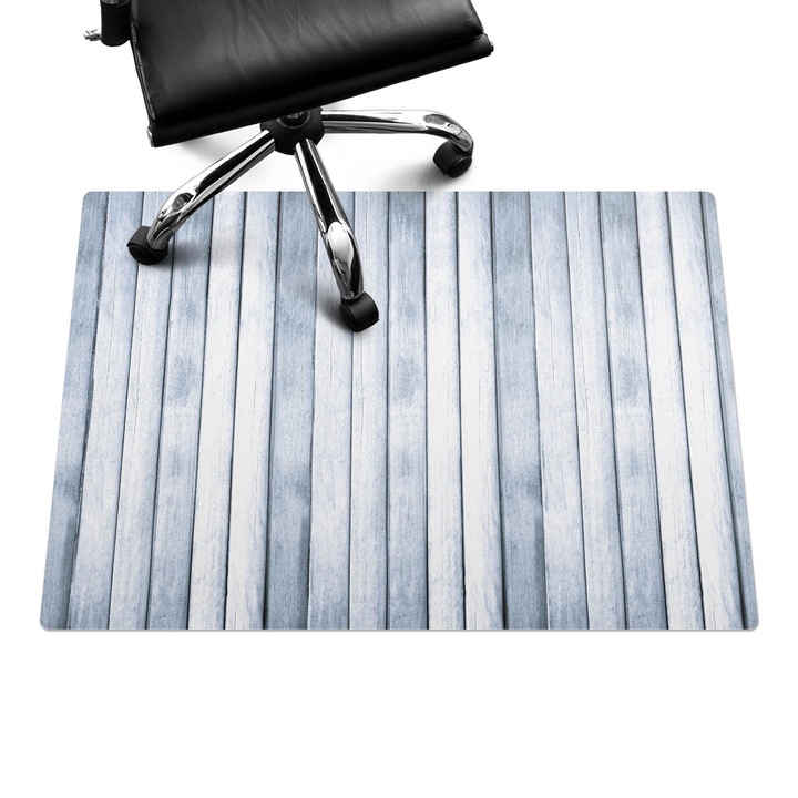 Székalátét, Wallfluent, Fa táblák függőlegesen, Kék, 100x70 cm, 010250310010100020193