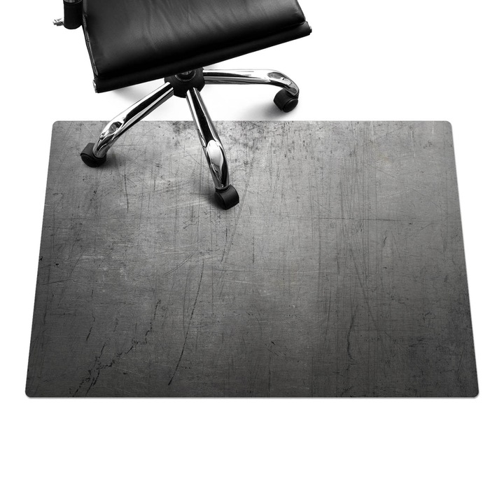 Szék szőnyeg, Wallfluent, Fém karcolások, Szürke, 100x70 cm, 010250310010100027304