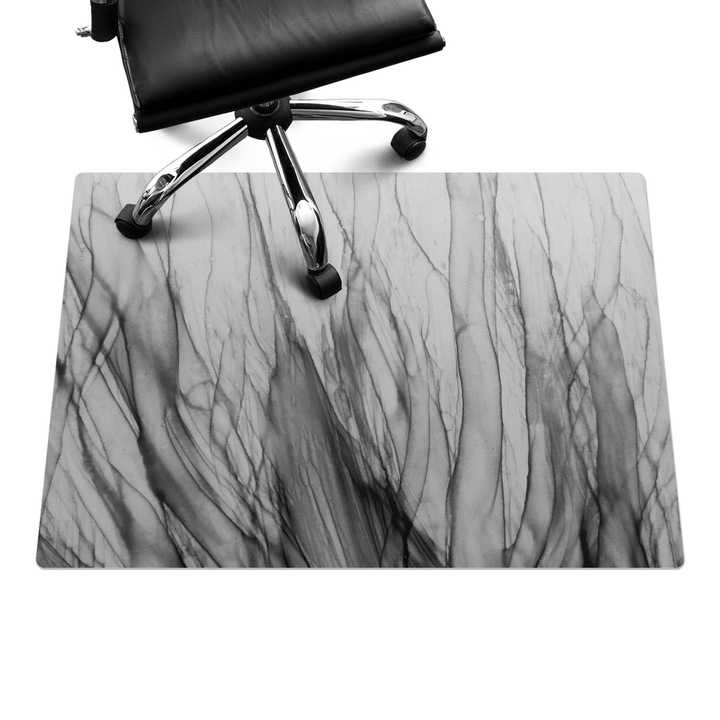 Szék alátét szőnyeg, Wallfluent, Absztrakt csíkok, Szürke, 100x70 cm, 010250310010100282659