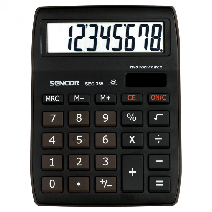 Sencor SEC 355 Számológép, 8 Számjegyű, Kijelző