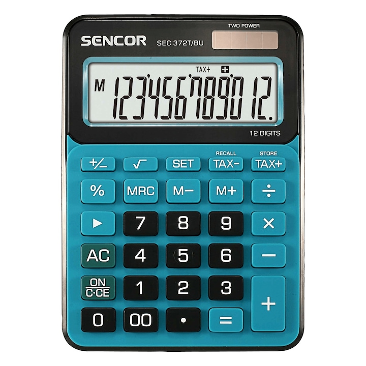 Настолен калкулатор, Sencor, 12 цифри, син
