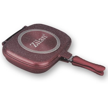 Tigaie dubla ZILAN ZLN-9522, Diametru 30 cm, Garnitura silicon, Visiniu Tigaie dubla ZILAN ZLN-9522, Diametru 30 cm, Garnitura silicon, Visiniu