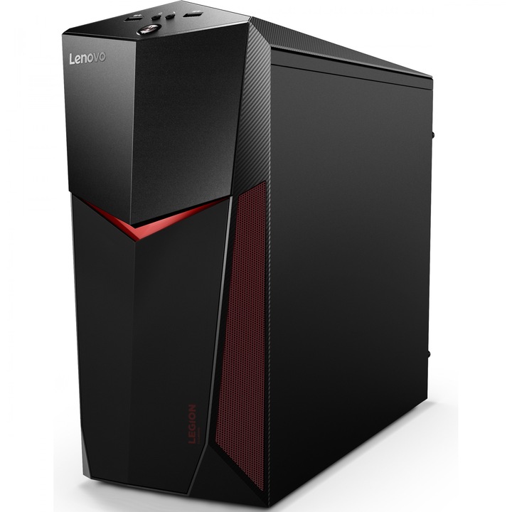 Настолен компютър Gaming Lenovo Legion Y520T-25IKL с процесор Intel® Core™ i5-7400 3.00 GHz, Kaby Lake, 8GB, 1TB, DVD-RW, nVIDIA GeForce GTX 1050Ti 4GB, Free DOS, Мишка + Клавиатура