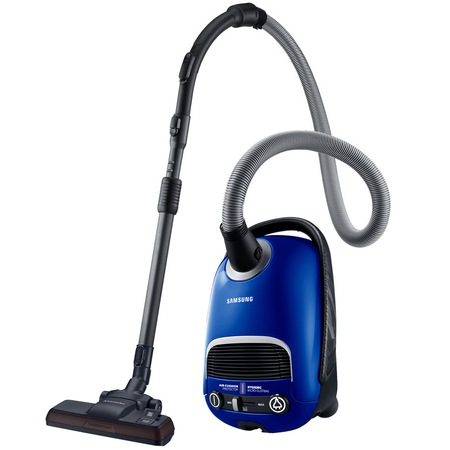 Aspirator cu sac Samsung VC05F60WNV1/GE, 550W, 4l, accesoriu aspirare 3in1, variator putere, Albastru
