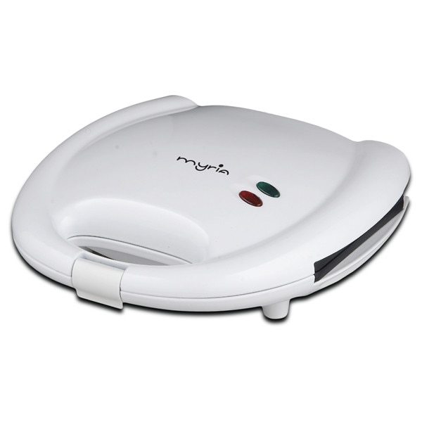 Sandwich maker, Myria MY-4108, culoare alb, 750 W, placi grill,