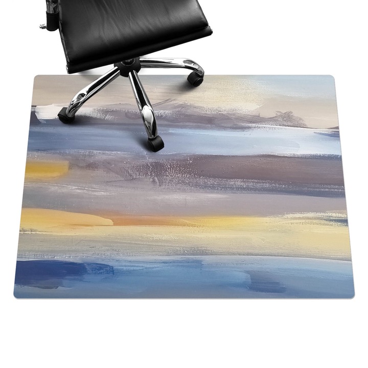 Székalátét, Wallfluent, Absztrakt táj, Kék, 120x90 cm, 010250310020100030899