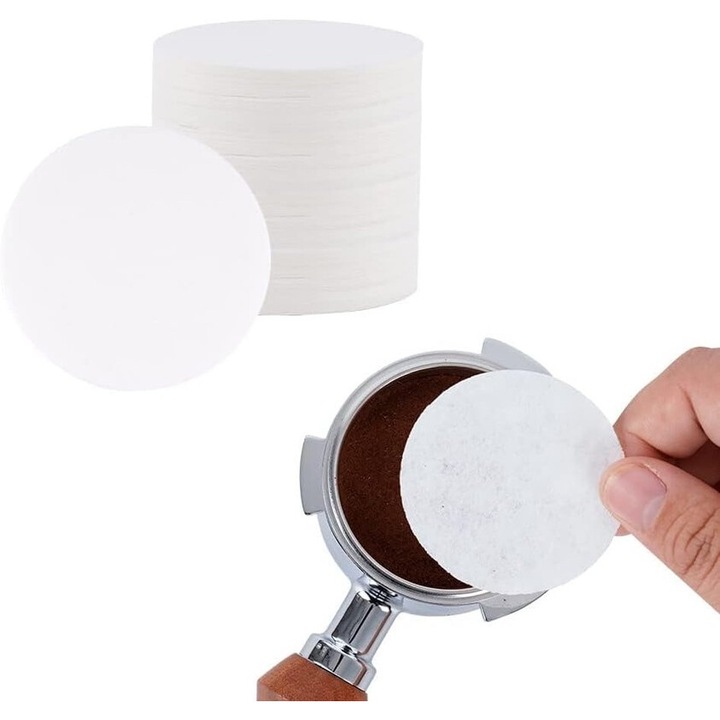 54 мм хартиени филтри за кафе, комплект от 100 броя, съвместими с универсални порта филтри