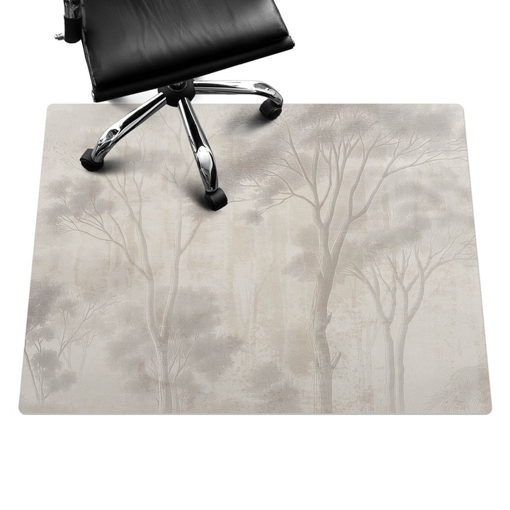 Szék alátét szőnyeg, Wallfluent, Finom erdő, Bézs, 120x90 cm, 010250310020100282751