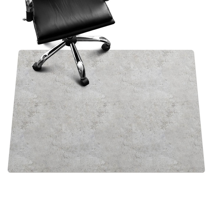 Szék szőnyeg, Wallfluent, Beton textúra, Szürke, 140x100 cm, 010250310030100020858