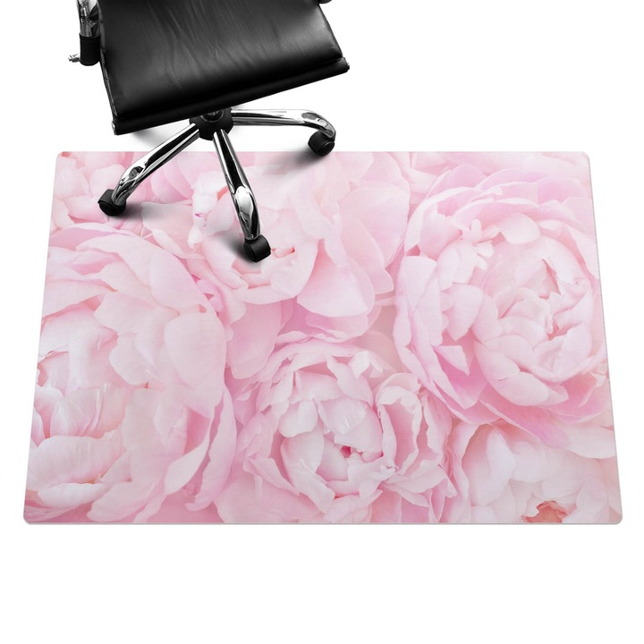 Szék alátét szőnyeg, Wallfluent, Pasztell bazsarózsa, Rózsaszín, 140x100 cm, 010250310030100088670