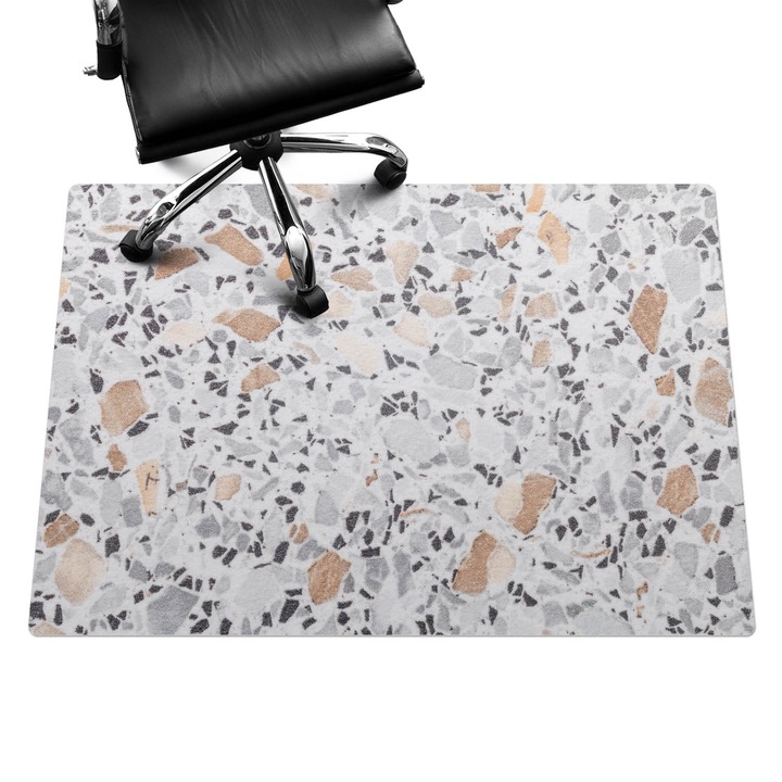 Székalátét, Wallfluent, Kő mozaik, Szürke, 140x100 cm, 010250310030100282837