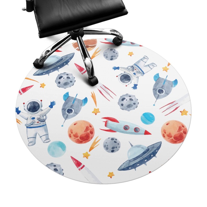 Irodai szék szőnyeg, Wallfluent, Kozmikus minta, Többszínű, fi100 cm, 010250310040000011660