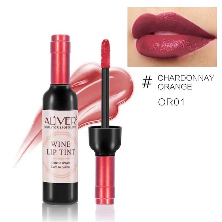 Ruj, Aliver Wine Lip Tint Chardonnay Orange, hidratant, 4g, portocaliu