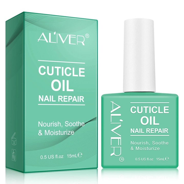 Ulei pentru cuticule Aliver, 15 ml, hidratant, fara ulei mineral, fara parabeni