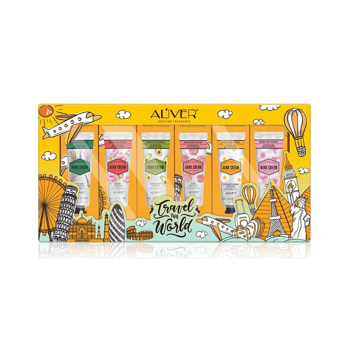 Aliver Urban Graffiti kézkrém készlet, 6 x 30 g, tarka