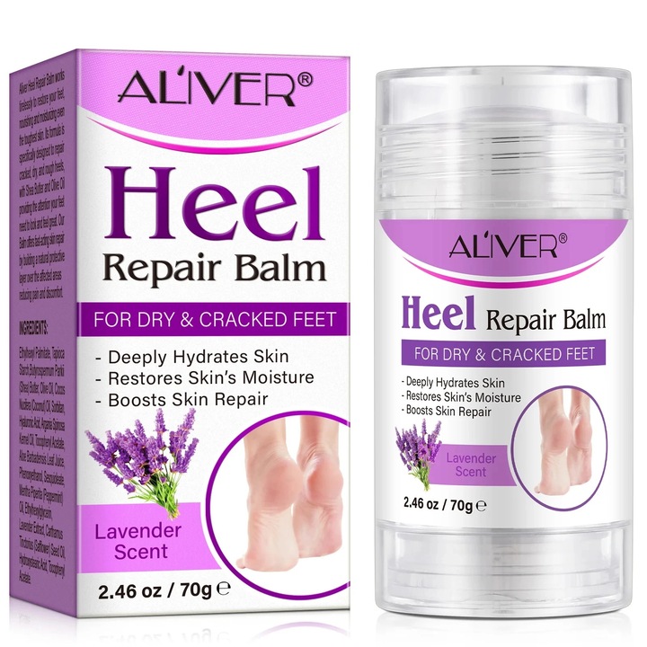 Aliver Heel Repair balzsam levendulával, 70 g, hidratáló, vegán