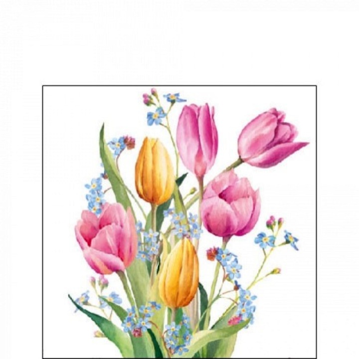 Buchet de lalele servetel hartie 25x25cm, 20buc