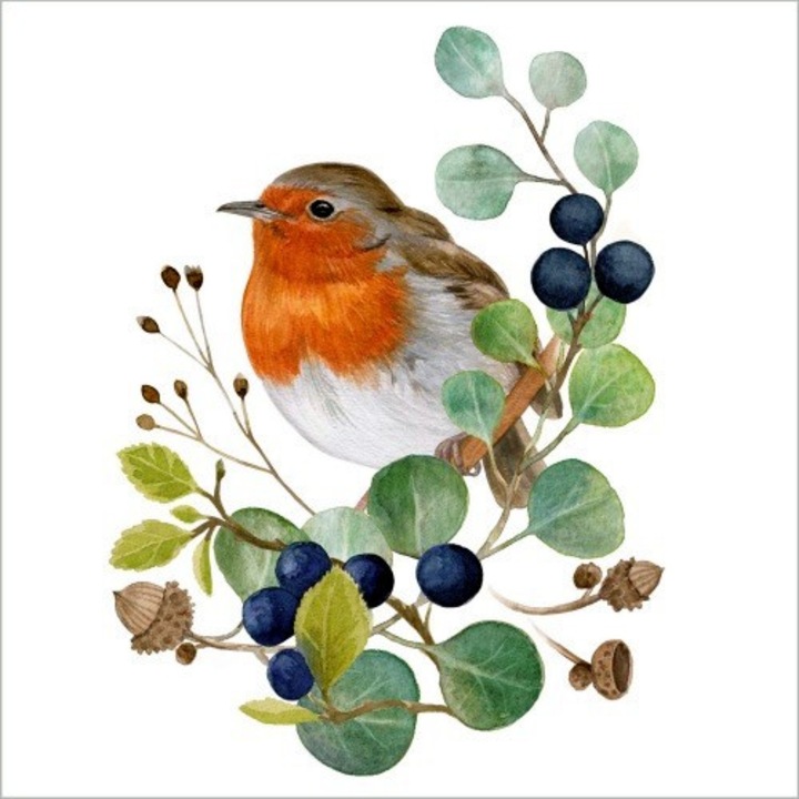 Servetel hartie Oiseau sur Branche 33x33cm, 20buc