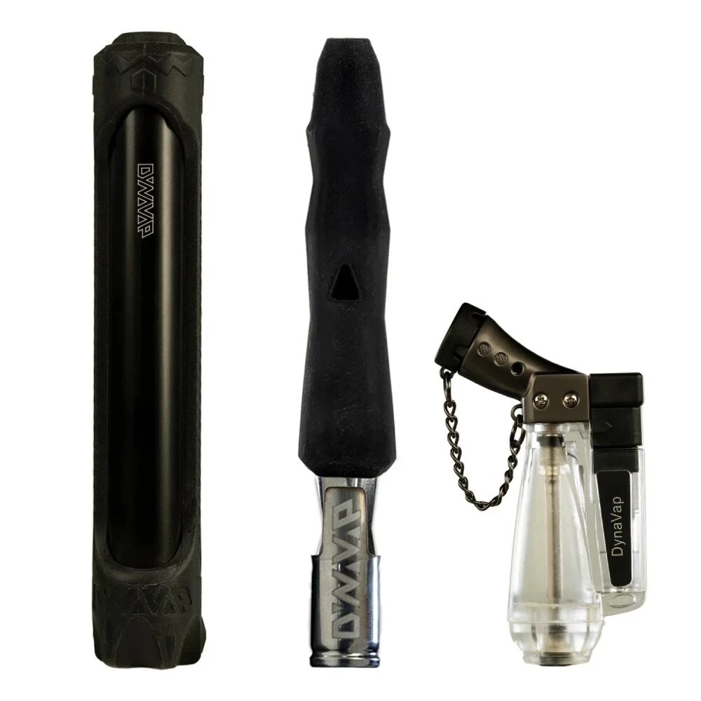Set starter Vaporizator mecanic plante tutun VapCap The B DynaVap Pipa 9cm, torta si slingstash
