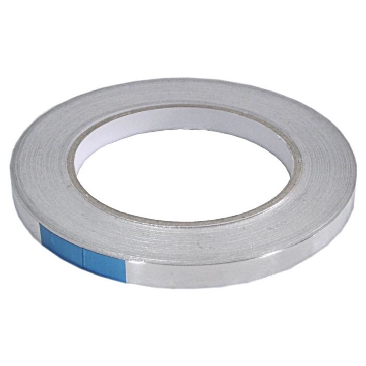 Banda Din Aluminiu, Protectie Termica, Lungime 40M, Latime 1Cm, Grosime 0, 08mm, Utilizare La Sudarea Cu Aer Cald Sau Infrarosu
