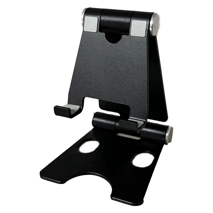 Suport metalic telefon si tableta, culoare negru