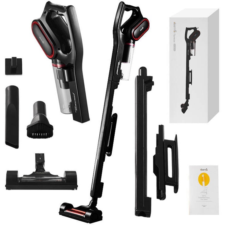 Aspirator vertical Deerma DX700 Pro, Cu fir, 650W, 16000Pa, Capacitate colectare 0.8L, Negru