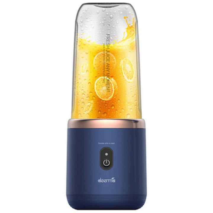 Портативен блендер Deerma NU06, 140w, 400 мл, 1500 mAh, Син