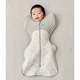 Sac de dormit pentru infasat bebelusi Love to Dream Swaddle Up, alb si gri, M, 6-8.5kg, 2,5 TOG