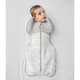 Sac de dormit pentru infasat bebelusi Love to Dream Swaddle Up, alb si gri, M, 6-8.5kg, 2,5 TOG